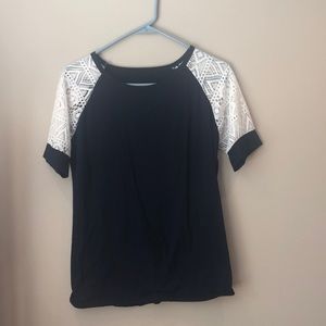Top with lace sleeve